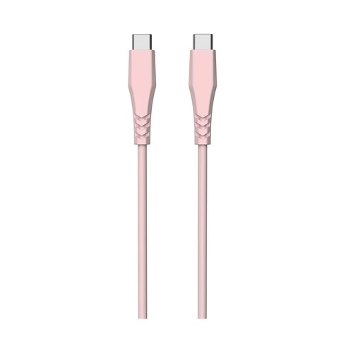 Cable USB C a USB C QILIVE 600183146, longitud 1,2 metros, color rosa claro
