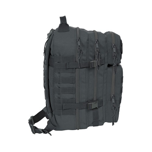 Mochila multibolsillos con departimento para portátil 15,6", color gris, SAFTA.
