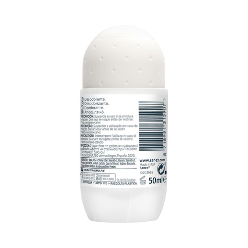 SANEX Desodorante roll on para mujer con extacto natural de bambú SANEX Natur protect 50 ml.