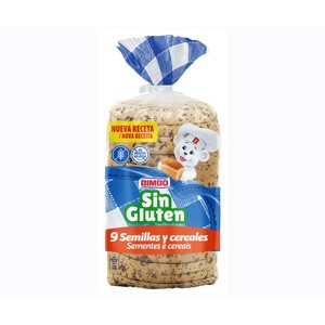 BIMBO Pan de molde semillas sin gluten 375 g.