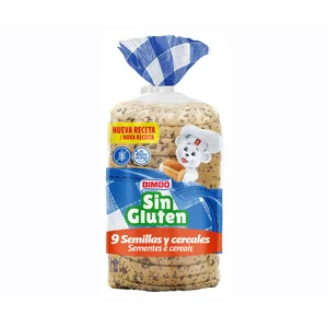 BIMBO Pan de molde semillas sin gluten 375 g.
