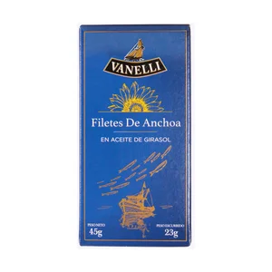 VANELLI Filetes de anchoa en aceite de girasol 23 g.