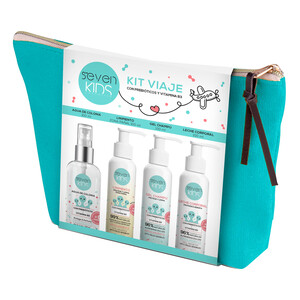 THE SEVEN KIDS COSMETICS Neceser de viaje con producos para el cuidado y la higiene de nuestro bebé THE SEVEN KIDS CONSMETICS.