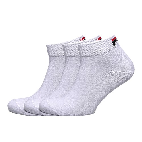 Pack 3 calcetines tobilleros FILA, color blanco, talla 39/42