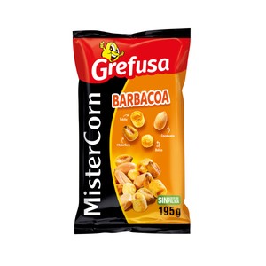 Imagen de GREFUSA Mistercorn Cocktail de frutos secos sabor barbacoa en  bolsa 195 g
