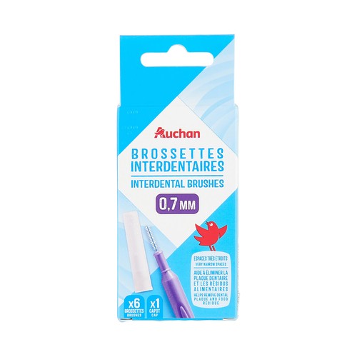 Cepillo interdental de 0.7 mm, para espacios muy estrechos PRODUCTO ALCAMPO 5 uds.