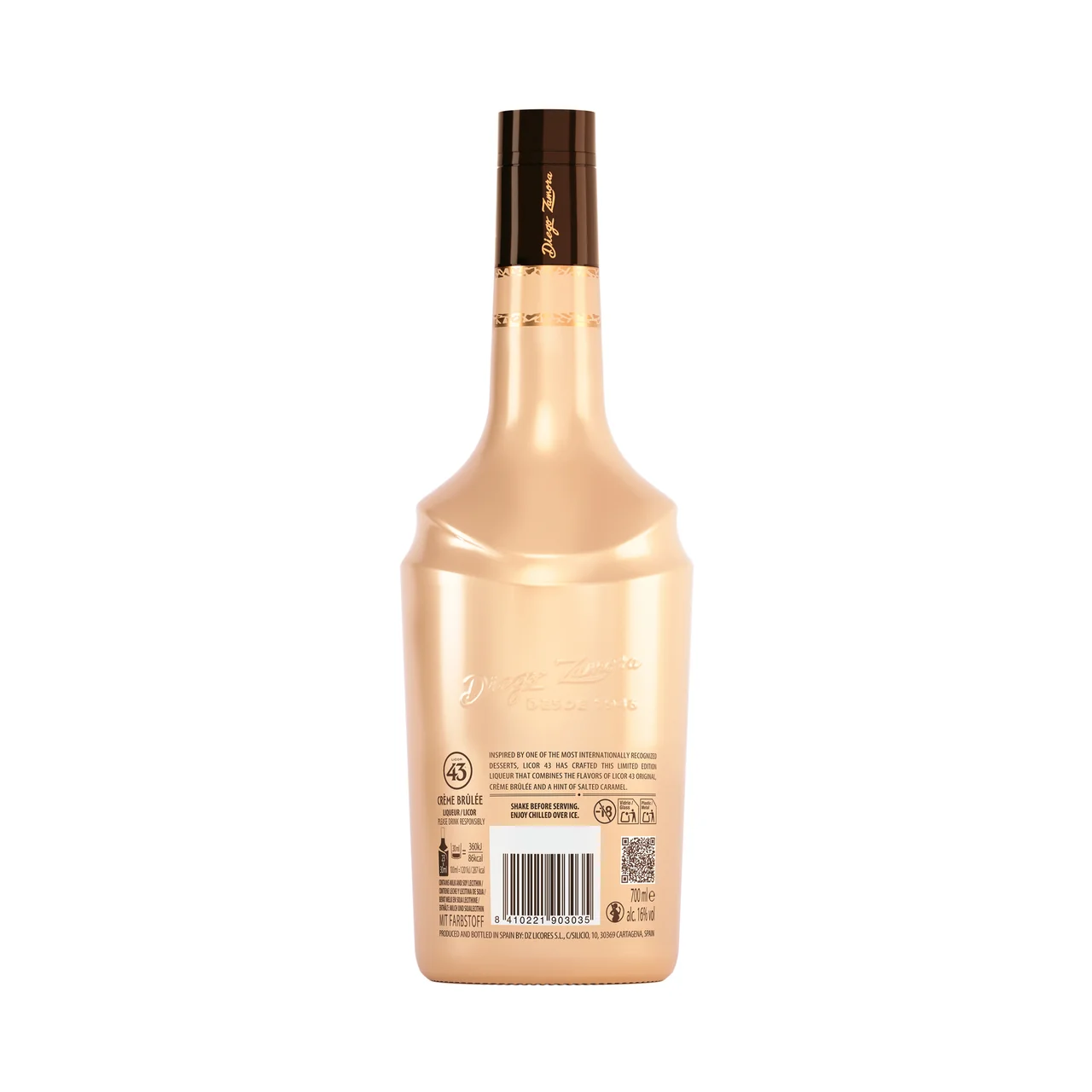 LICOR 43 Crema de licor con sabor a créme brulée y un toque de caramelo salado botella 70 cl.