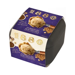 1880 Tarrina de helado de turrón y nueces de macadamia con dulce de leche 430 ml.