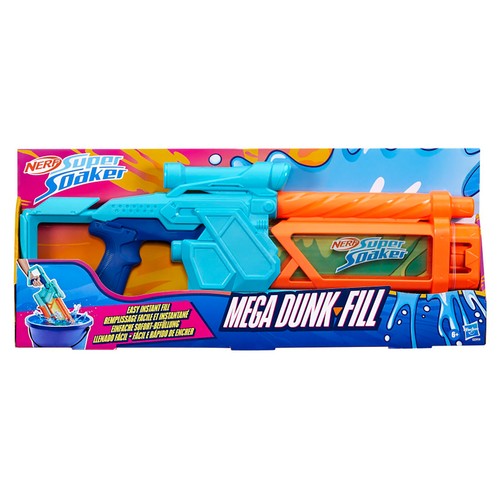 Pistola de agua mega dunk fill, NERF SUPER SOAKER.