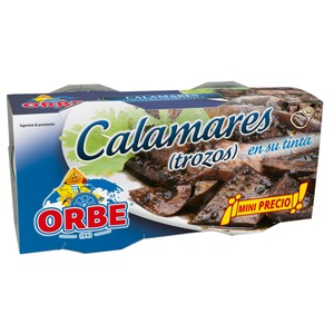 ORBE Calamares en trozos en su tinta pack 2 x 51 g