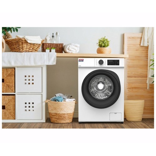 Lavadora NEW POL NWL712A Color blanco 7KG, clasificación energética: A, 1200RPM, H: 85cm, A: 59,5cm, F: 44cm.