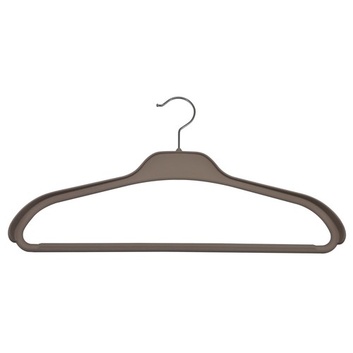 Percha con barra y hombreras color beige, fabricada en ABS, ACTUEL.
