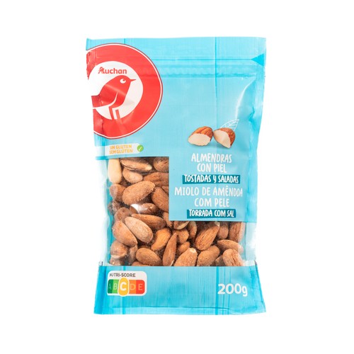 PRODUCTO ALCAMPO Almendras con piel tostadas y saladas 200 g.