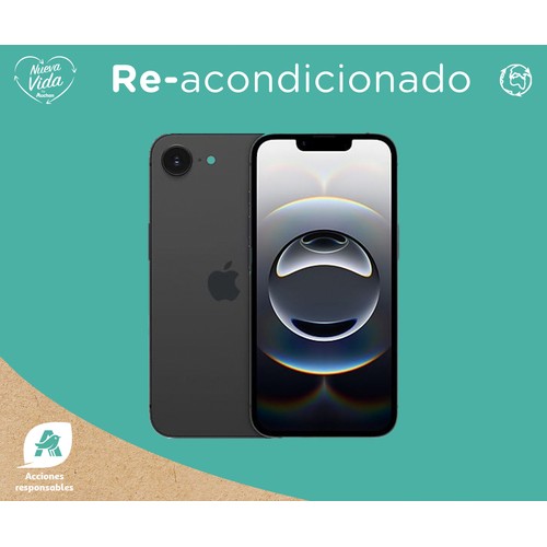 iPhone 16E, 5G, 256 GB, 8GB RAM, pantalla 15,49 cm (6,1") Reacondiciando, APPLE.