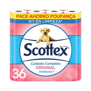 SCOTTEX Papel higiénico SCOTTEX Original 36 rollos