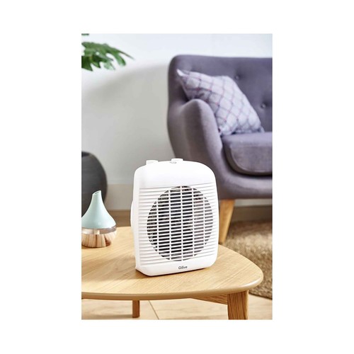 Calefactor QILIVE Q.6112, potencia max: 2000W, termostato regulable, apto para baño.