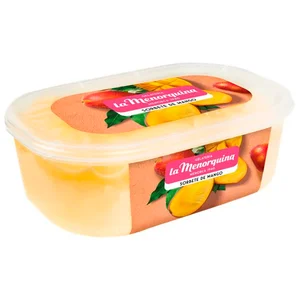 LA MENORQUINA Tarrina de sorbete de mango con preparado de mango 1 l.