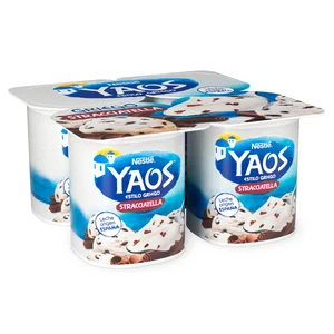 YAOS Yogur estilo griego con stracciatella de Nestlé 4 x 115 g.
