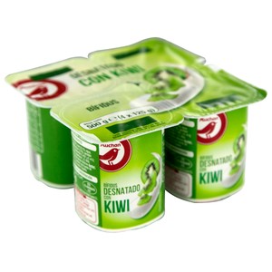Imagen de AUCHAN Bifidus desnatado con trocitos de kiwi 4 x 125 g. Producto Alcampo