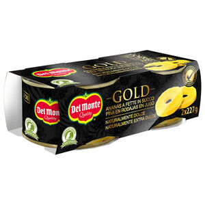 Imagen de DEL MONTE GOLD Piña en rodajas en jugo 2 x 227 g.