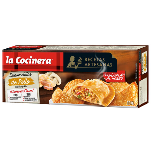 LA COCINERA Empanadillas de pollo con champiñón LA COCINERA Recetas artesanas 10 uds.