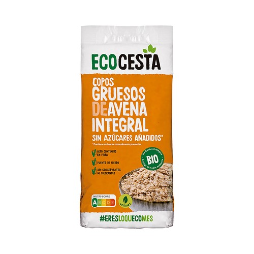 Cereales de fibra con copos de avena ecológicos ECOCESTA 500 g.
