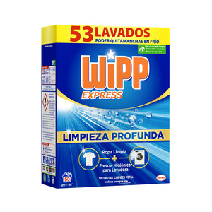 WIPP EXPRESS Detergente en polvo azul WIPP EXPRESS 53 dosis