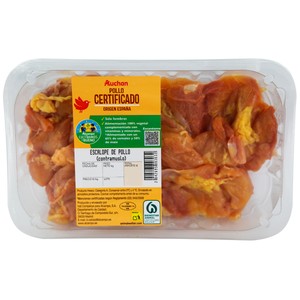 ALCAMPO CULTIVAMOS LO BUENO  Escalopes de pollo certificado (contramuslo deshuesado) Bandeja.