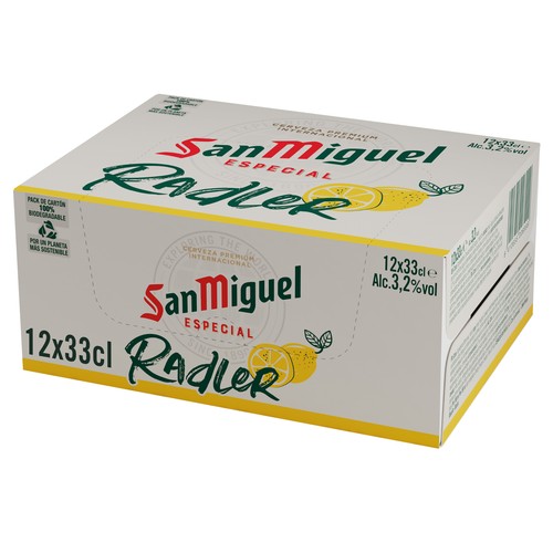 SAN MIGUEL RADLER Cerveza con limón pack 12 uds. x 33 cl.