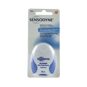 SENSODYNE Hilo dental suave y expansivo, con flúor y sabor a menta fresca SENSODYNE 50 m
