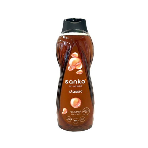 SANKO Classic Gel para baño o ducha para todo tipo de pieles, 1250 ml.
