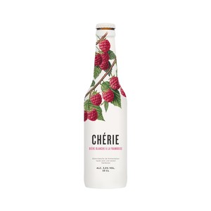Cerveza belga de trigo con sabor a frambuesa botella 33 cl.