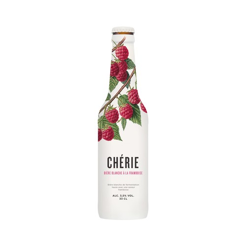CHÉRIE Cerveza belga de trigo con sabor a frambuesa botella 33 cl.