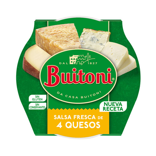 BUITONI Salsa fresca a los 4 quesos (Grana Padano, Itálico, Fontal y Gorgonzola) BUITONI 160 g.