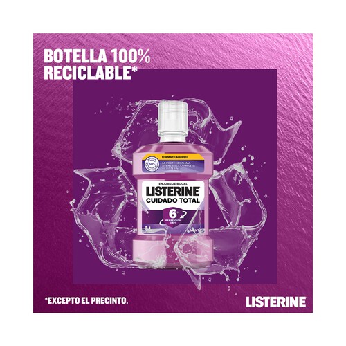 LISTERINE Enjuague bucal de uso diario LISTERINE Cuidado total 1 l.