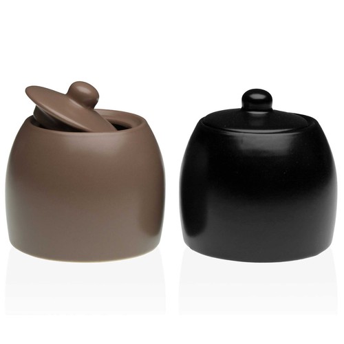 Azucarero gres, surtido colores beige o marrón. VERSA HOME