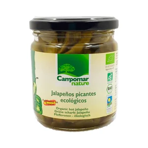 CAMPOMAR NATURE Jalapeño picante en rodajas, ecológicos CAMPOMAR NATURE 350 g.