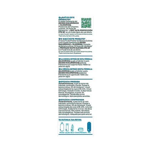 GARNIER Hyaluron invisible Fluido solar (FPS 50+) hidratante 40 ml.