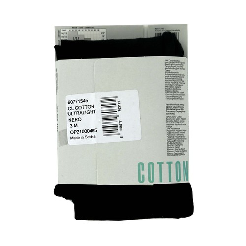 Panty en suave algodón ligero POMPEA, color negro, talla S.