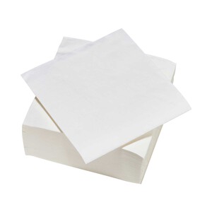 Imagen de ACTUEL Servilletas de papel desechables blancas,2 capas 33 x 33 cm ACTUEL 100 uds.