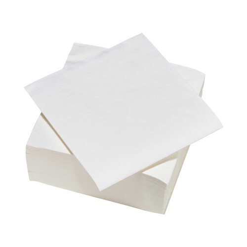 ACTUEL Servilletas de papel desechables blancas,2 capas 33 x 33 cm ACTUEL 100 uds.