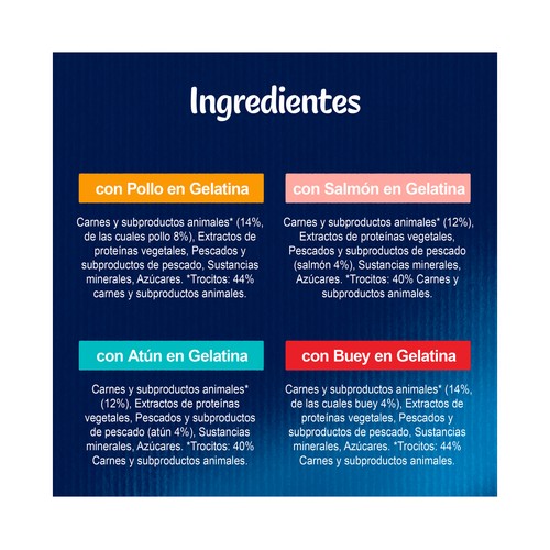 FELIX Comida para gatos húmeda tiernos trocitos en gelatina FELIX FANTASTIC 12 uds. x 85 g.