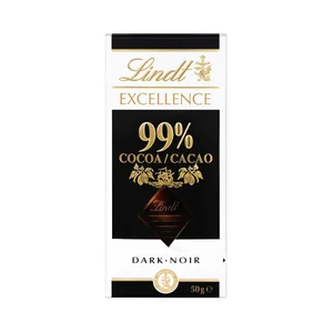 LINDT Excellence Chocolate negro 99% cacao 50 g.