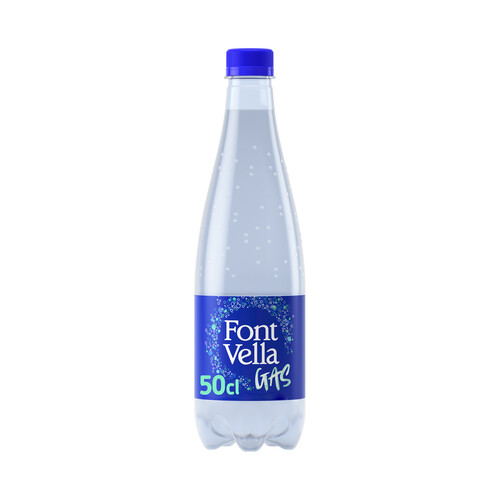 FONT VELLA Agua mineral con gas botella de 50 CL.