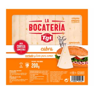TGT La Bocatería Queso de cabra semicurado cortado 200 g.