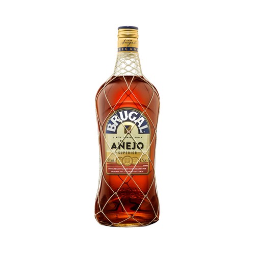 BRUGAL Ron añejo de calidad superior, destilado, envejecido y embotellado en Republica Dominicana BRUGAL botella de 1.75 l.