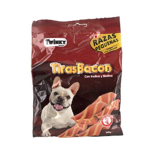 TWINKY Snack para perros (razas pequeñas) TWINKY TIRAS BACON 100 g.