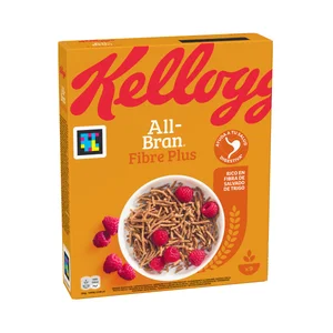 KELLOGG"S All bran plus Cereales de fibra de salvado de trigo 375 g.