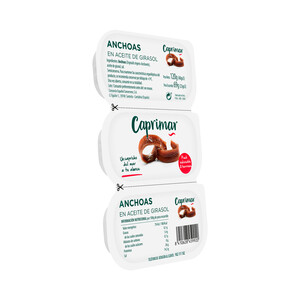 Imagen de CAPRIMAR Anchoas en aceite de girasol CAPRIMAR 3 x 23 g.
