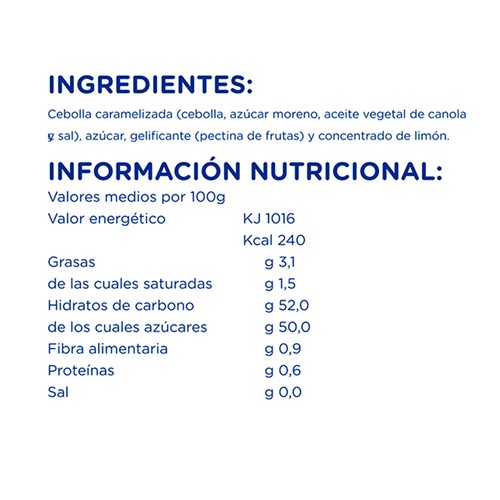 HERO Mermelada de cebolla caramelizada 190 g.